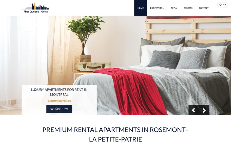 First Quebec Genix Properties website