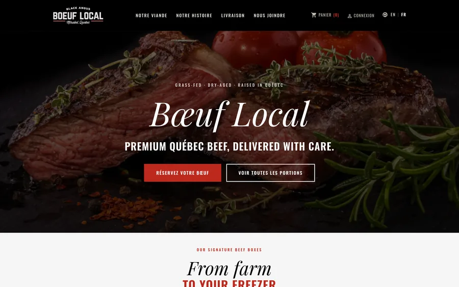 Site web Boeuf Local