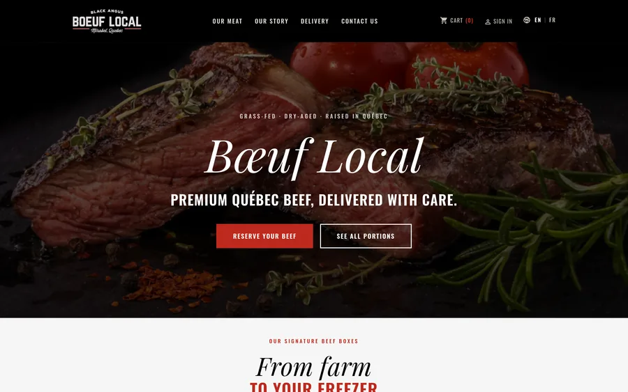 Boeuf Local website