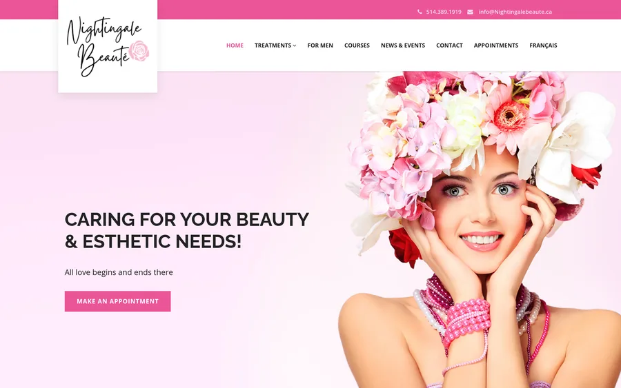 Nightingale Beaute website